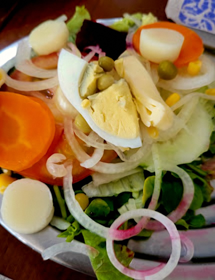 Salada fresca do restaurante